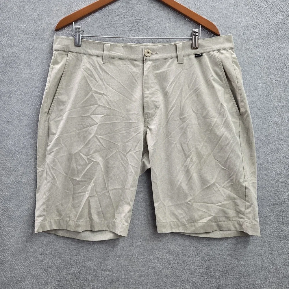 Travismathew Men Shorts 36 Brown Chino Casual Button 10